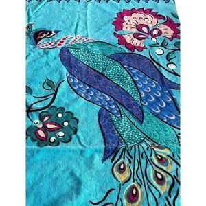 Better Homes & Gardens Peacock Beach Towel OS Teal Very Good BHS305771520030
